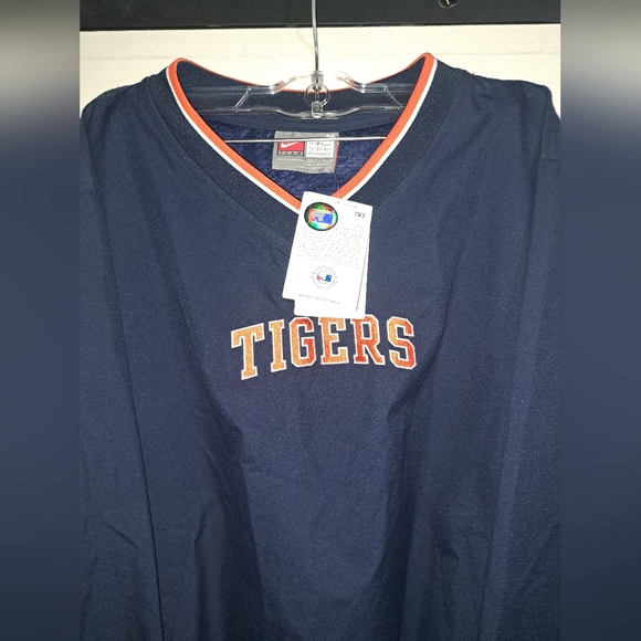 BNWT vintage womens Nike mid swoosh detroit tigers mlb pull over wind breaker - Picture 6 of 13